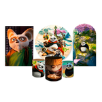 Kit Capadinho + Painel Romano Tema Kung Fu Panda