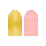 Capa Painel Romano Dupla Face Glitter Dourado e Salmão