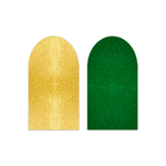 Capa Painel Romano Dupla Face Glitter Dourado e Verde Escuro