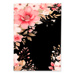 Kit Capadinho + Painel Romano Tema Floral Preto