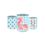 Kit Casadinho + Painel Romano Tema Baby Alice