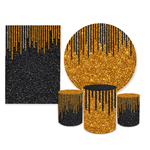 Kit Casadinho Capa Painel + Trio Capa Salto Glitter Durado e Preto