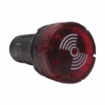 Sinaleiro Sonoro Cigarra Led Vermelho Painel 22mm 24VCA Lukma 16054