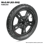 Pneu 16" x 2.50 (12-2.50 | 62-305) Tubeless e-letric CINBORG Cor: Preto