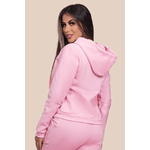 Blusa De Moletom Feminino Canguru | Rosa 