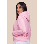 Blusa De Moletom Feminino Canguru | Rosa 