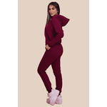 Conjunto Moletinho Feminino Zíper | Bordo