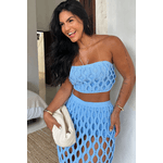 Conjunto Aurora Malha Azul Bebe
