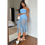 Conjunto Aurora Malha Azul Bebe