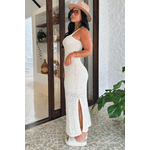 Vestido Tricot Rendado Off Carolina