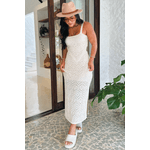 Vestido Tricot Rendado Off Carolina