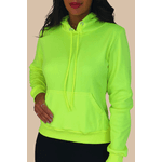 Blusa De Moletom Feminino Canguru Verde Neon
