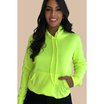 Blusa De Moletom Feminino Canguru Verde Neon