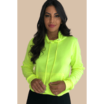 Blusa De Moletom Feminino Canguru Verde Neon