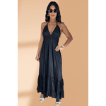 Vestido Seda Preto