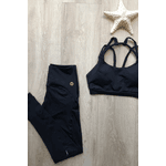 Conjunto Fitness Calça Preto 025