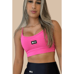Top Fitness Canelado Rosa