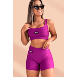 Conjunto Fitness Canelado Ondas Uva