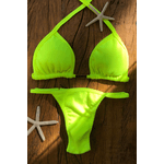 Biquíni Marquinha de Fita Amarelo Neon Textura