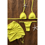 Kit Saia + Biquíni Amarelo Sierra 