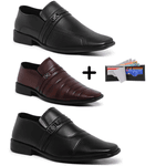 Kit 3 pares Sapato social + brinde
