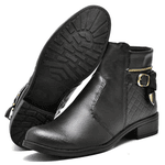Kit Bota Feminina Coffee Gold Cadarço + Bota Feminina Fivela Gold Preta