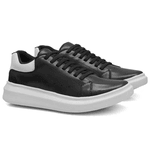 Tênis Casual Preto/Branco Borgatta