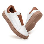 Tênis Branco e Caramelo