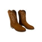 Bota Oliveira Vira Francesa Bico Redondo Castor Nobuk Sem Florão