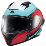 Capacete Texx Raptor Hornet Azul Vermelho Branco