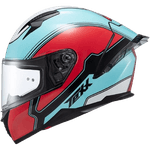 Capacete Texx Raptor Hornet Azul Vermelho Branco