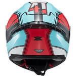 Capacete Texx Raptor Hornet Azul Vermelho Branco