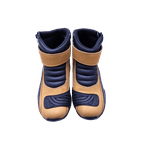 Bota Motociclista Cano Baixo Solado Borracha Fechamento Ziper Velcro BX66 Amarelo Milho