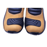 Bota Motociclista Cano Baixo Solado Borracha Fechamento Ziper Velcro BX66 Amarelo Milho