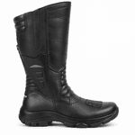 Bota Tática Cano Longo Couro Legitimo BX66 Preta