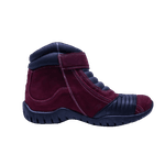 Bota Motociclista Cano Baixo Solado Borracha Fechamento Ziper Velcro BX66 Bordo