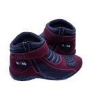 Bota Motociclista Cano Baixo Solado Borracha Fechamento Ziper Velcro BX66 Bordo