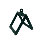 Puxador triângulo c/giro preto