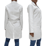 Jaleco de Algodão Feminino Branco com Manga Longa Laboratório
