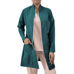 Jaleco Verde Ziper Feminino em Gabardine Microfibra