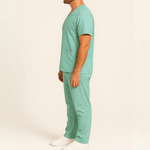 Camisa Scrub Verde Água Masculina - Privativo Pijama Cirúrgico 