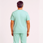 Camisa Scrub Verde Água Masculina - Privativo Pijama Cirúrgico 