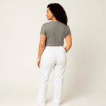 Calça Feminina Branca em Gabardine - Pijama Cirúrgico