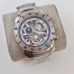 Relogio Bvlgari - Eskeleto Com Safira Cod.bvesas-004