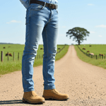 Botina Agrícola Masculina Couro Nobuck Milho