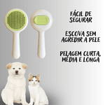 Escova Tira Pelos Autolimpante Cães e Gatos