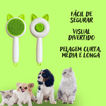 Escova Tira Pelos Autolimpante com Formato de Orelha