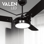 Ventilador de Teto Valen LED 150W 3 Pás Preto 127V