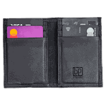 Carteira Slim - BP30 - PRETA - Couro Legítimo