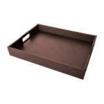Bandeja De Café Workspace G - TABACO - Couro Legítimo